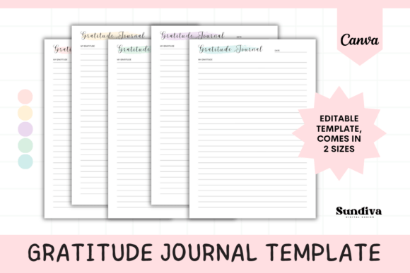 Download Gratitude Journal Printable Template 6 - Premium Bundle