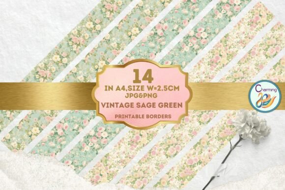 Download Fussy Cut: Vintage Sage Green - Fussy cut Collection