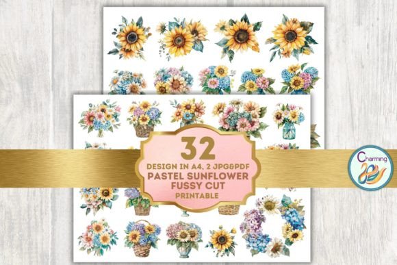 Download Fussy Cut: Vintage Sunflower - Fussy cut Collection